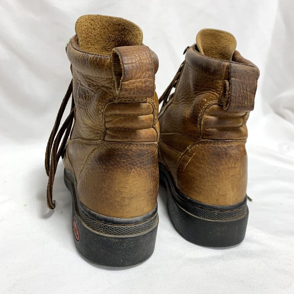 Justin Women’s Size 6B Brown Leather Kiltie Riding Roper Boots Oil-Resistant - Picture 9 of 13